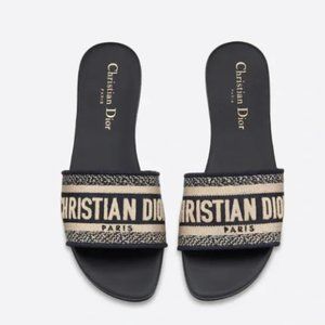 Dway Dior Slides in Deep Blue